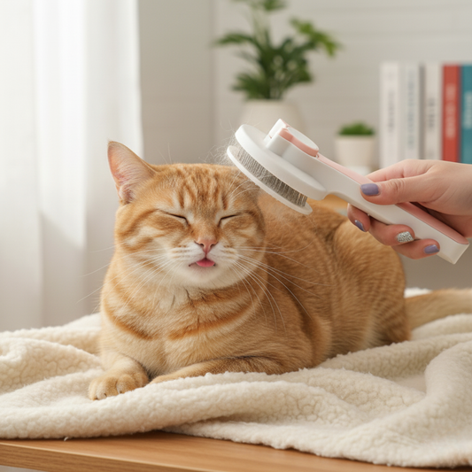 Selbstreinigende Katzenbürste